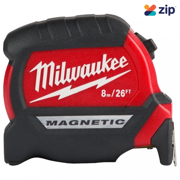 Milwaukee 48220526 - 8m (26ft) Compact Magnetic Tape Measures