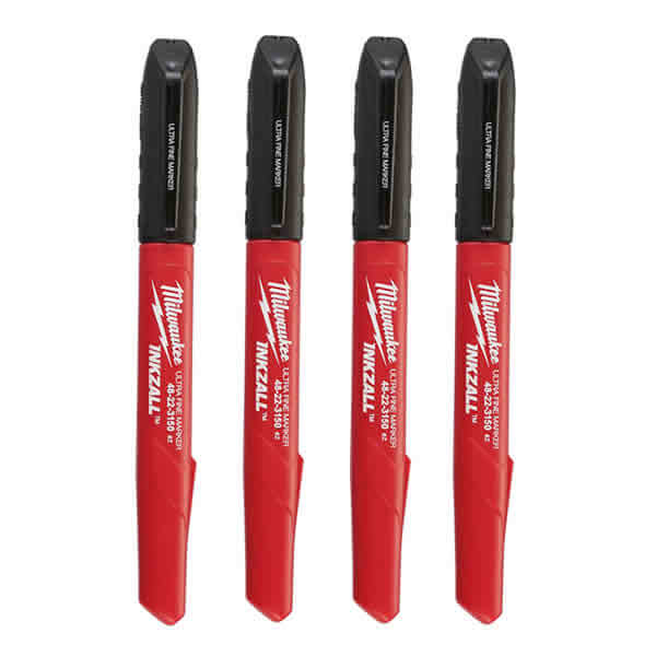 Milwaukee 48-22-3150 12 Pack INKZALL Black Ultra Fine Point Markers