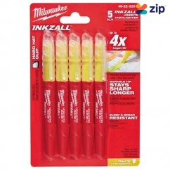 Milwaukee 48223201 - INKZALL Yellow Highlighters 5PK