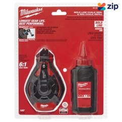 Milwaukee 48223986 - 30m Bold Line Chalk Reel Kit With Red Chalk