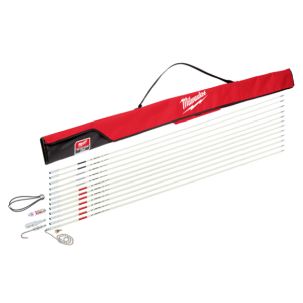 Milwaukee 48224156 - 18m (60ft) Fish Stick Cable Rod Feeder Combo Kit 