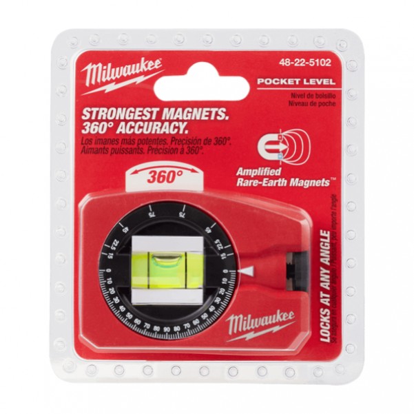 Milwaukee 48225102 - 360 Degree Magnetic Pocket Level