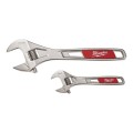 Milwaukee 48227400 - 2 Piece 152mm (6") & 254mm (10") Adjustable Wrench Set Wrench Sets