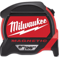 Milwaukee 48227626 - 8 m/26 ft Magnetic Tape Measure