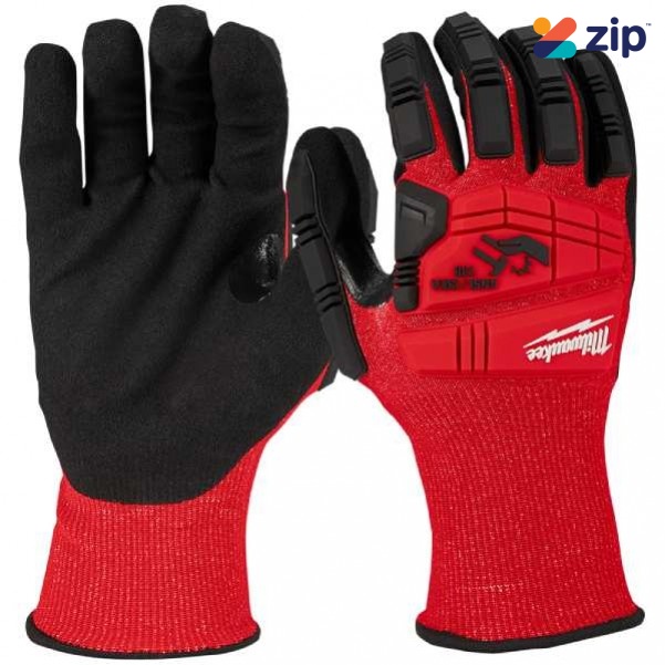 Milwaukee 48228974 - Impact Cut Level 3 (C) Nitrile Dipped Gloves XXL Gloves