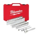 Milwaukee 48229004 - 50 Piece 1/4" Ratchet & Socket Set - SAE (Imperial & Metric) 