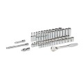 Milwaukee 48229008 - 56 Piece 3/8" Ratchet & Socket Set - SAE (Imperial & Metric) 