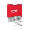 Milwaukee 48229008 - 56 Piece 3/8" Ratchet & Socket Set - SAE (Imperial & Metric) 