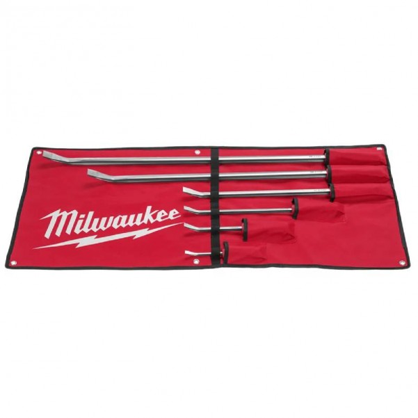 Milwaukee 48229116 - 6pc Pry Bar Set In Roll Pry Bars and Pullers