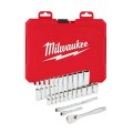 Milwaukee 48229404 - 26 Piece 1/4" Ratchet & Socket Set - SAE (Imperial) 