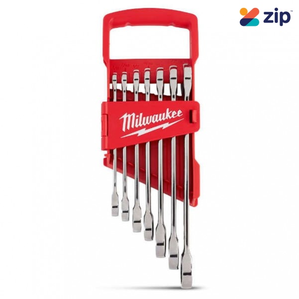 Milwaukee 48229407 - 7pce SAE Combination Wrench Set Ratchets