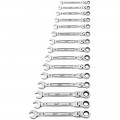 Milwaukee 48229513 - 15 Piece Metric Flex-Head Ratcheting Wrench Set 