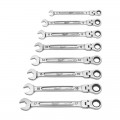 Milwaukee 48229529 - 7pc Metric Flex Head Ratcheting Combination Wrench Set