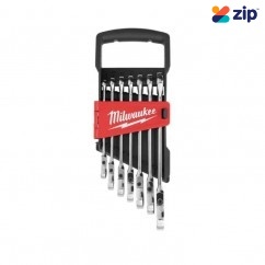 Milwaukee 48229529 - 7pc Metric Flex Head Ratcheting Combination Wrench Set