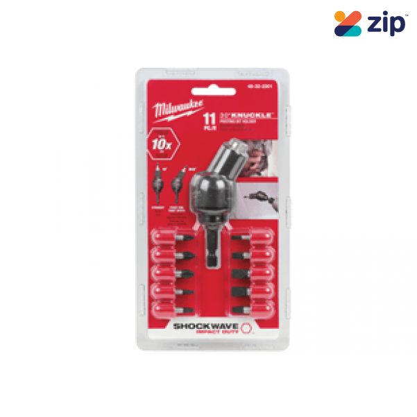Milwaukee 48322301 30 Degree Pivot Knuckle Angle Drill Attachment With Bits