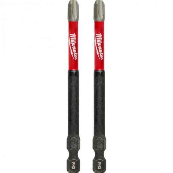 Milwaukee 48324664 - 2 pack Phillips #3 x 89mm (3-1/2") SHOCKWAVE Power Bit Milwaukee Accessories