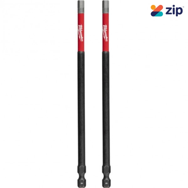 Milwaukee 48324740 - 2 Pack Hex 6mm x 150mm (6") SHOCKWAVE Power Bit Milwaukee Accessories