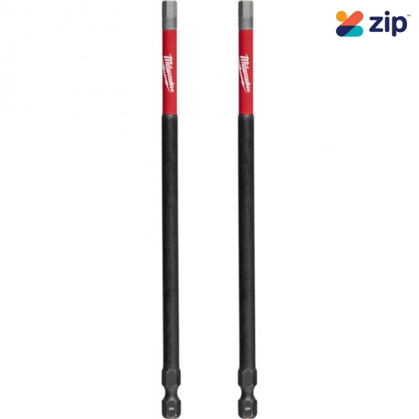 Milwaukee 48324767 - 2 Pack Hex 5mm x 150mm (6") SHOCKWAVE Power Bit Milwaukee Accessories