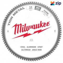 Milwaukee 48408510 - 355mm (14") 90T Thin Metal Ferrous Wet & Dry Circular Saw Blade