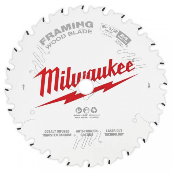 Milwaukee 48408620 - 165mm (6-1/2") Framing 24T Circular Saw Blade Milwaukee Accessories