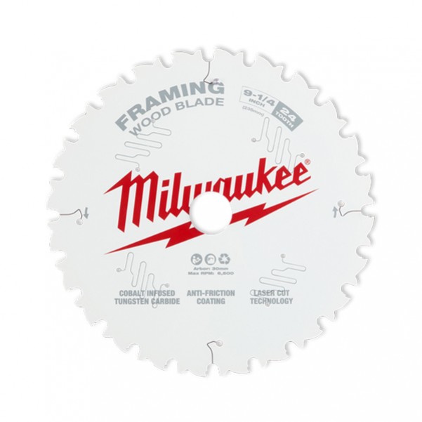 Milwaukee 48408924 - 235mm (9-1/4”) Framing 24T Circular Saw Blade