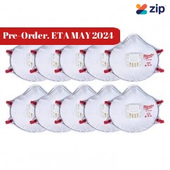 Milwaukee 48734004 - 10-Pack N95 Valved Disposable Respirator with Gasket