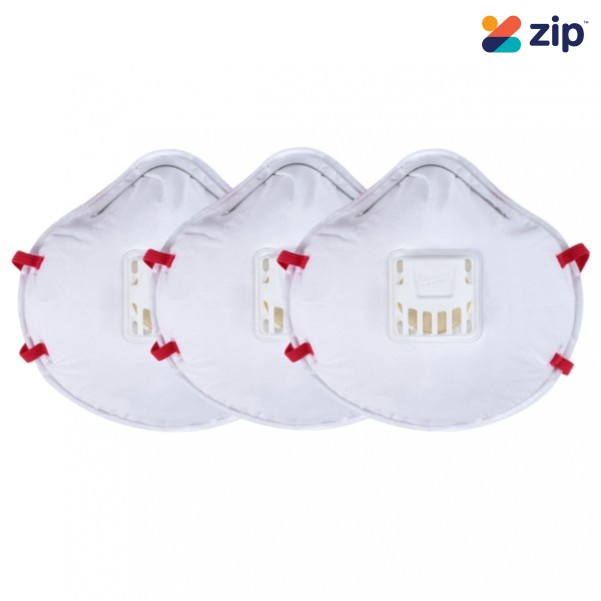  Milwaukee 48734012 - N95 Disposable Valved Respirators 3 Pack