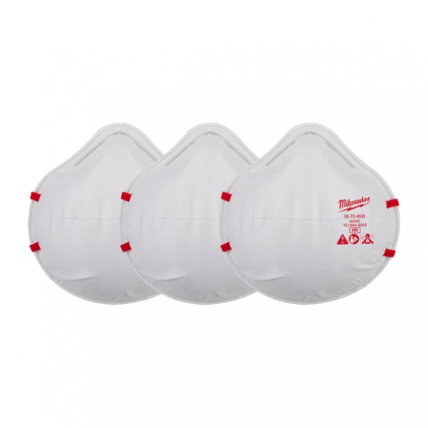Milwaukee 48734032 - N95 Disposable Respirators 3 Pack Breathing Apparatus