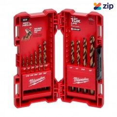 Milwaukee 48892340 - 15 Piece Red Helix Cobalt Imperial Drill Bit Kit