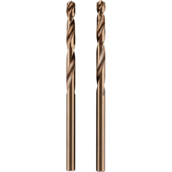 Milwaukee 48892508 - 2 Pack 4mm RED HELIX Cobalt Drill Bit  HSS Drill Bits