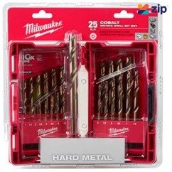 Milwaukee 48892531 - 25 Piece Red Helix Cobalt Drill Bit Set