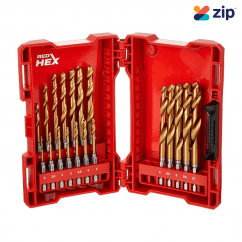 Milwaukee 48894760 - 19 Piece Shock wave Metal Titanium Red Hex drill Bit