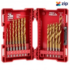 Milwaukee 48894860 – 19 Piece 2-10mm Red Hex SHOCKWAVE Titanium Metric Drill Set 