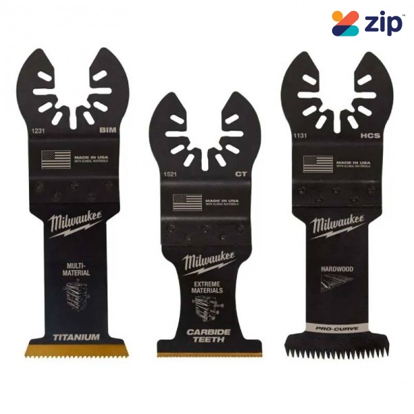 Milwaukee 49109001 - 3pce Open-Lok All Purpose Multi Tool Blade Variety Pack Blades Milwaukee Accessories