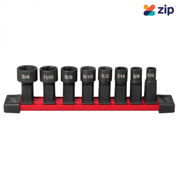 Milwaukee 49161640 - M12 Fuel SAE Insider Pass-through 8 Piece Socket Set Socket Sets