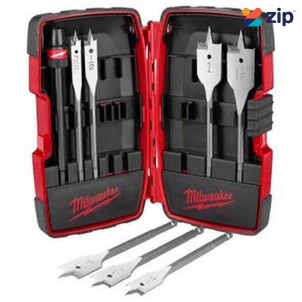 Milwaukee 49220175 - Flat Boring Spade Bit Kit 1/4