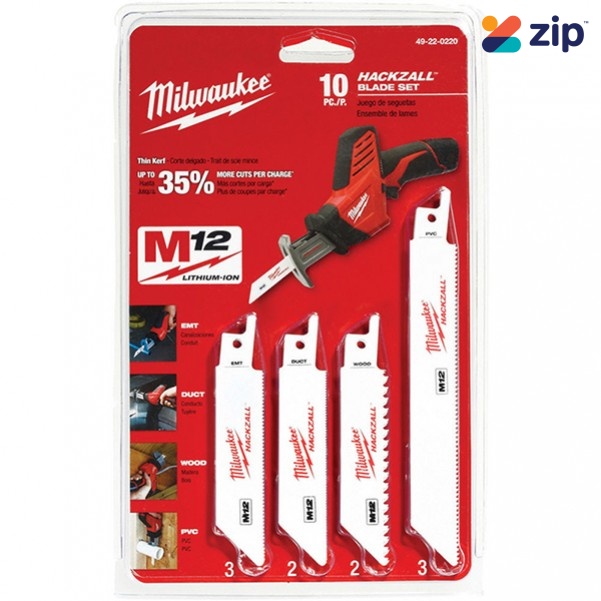 Milwaukee 49220220 – Hackzall General Purpose Sawzall Blade Set 10 Pack 