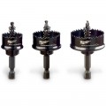 Milwaukee 49224800 - 3 Piece 1/4" Shank Shockwave Thin Wall Bi-Metal Hole Saw Set Milwaukee Accessories
