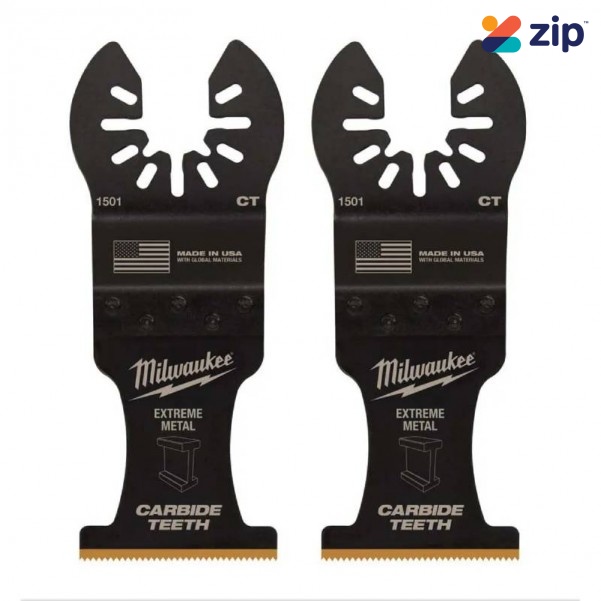 Milwaukee 49251502 - 2-Pack 35mm (1 3/8") OPEN-LOK Extreme Metal Titanium Enhanced Carbide Teeth Blade Milwaukee Accessories