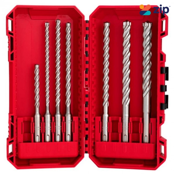 Milwaukee 49323556 - 7pce SDS-Plus MX4 4-Cut Drill Bit Set HSS Drill Bits