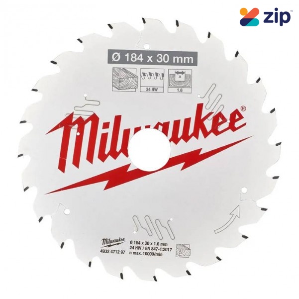 Milwaukee 4932471297 - 184mm (7-1/4") x 30mm 24T Framing Circular Saw Blade Milwaukee Accessories