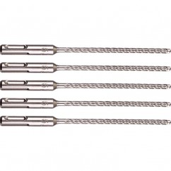 Milwaukee 4932479669 - 5 Pack 5mm x 165mm SDS Plus MX4 4-Cut Drill Bits Masonry - SDS