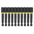 Milwaukee 49664733A - 5/16” x 65mm (2-1/2”) Shockwave Power Bit Magnetic Nutdriver 10 Pack