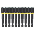 Milwaukee 49664732A - 1/4” x 65mm (2-1/2”) Shockwave Power Bit Magnetic Nutdriver 10 Piece