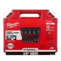 Milwaukee 49667006 - Shockwave 12pce 3/8" Drive SAE Deep Impact Socket Set