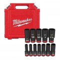 Milwaukee 49667011 - Shockwave 1/2" Drive 12pce SAE Deep 6 Point Impact Socket Set