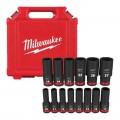 Milwaukee 49667014 - Shockwave 1/2" Drive 14pce Metric Deep 6 Point Impact Socket Set