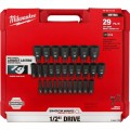 Milwaukee 49667015 - 1/2" Drive 29 Piece Metric Deep 6 Point Impact Socket Set