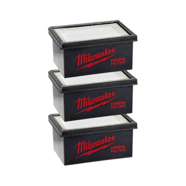 Milwaukee 49902306 - 3 pack Cordless Rotary Hammer Drill Vacuum Filters Suit M12DE-0C Milwaukee Accessories