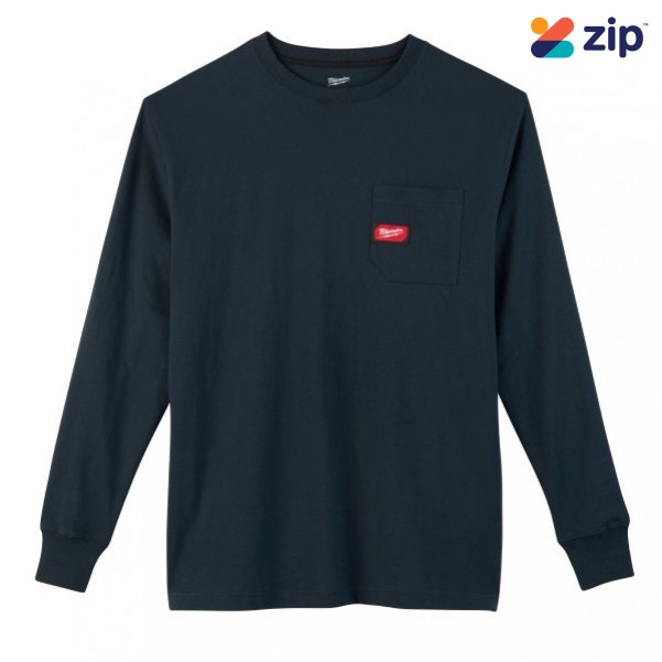 Milwaukee 602BL-L - Heavy Duty Pocket Tee Long Sleeve Blue - L